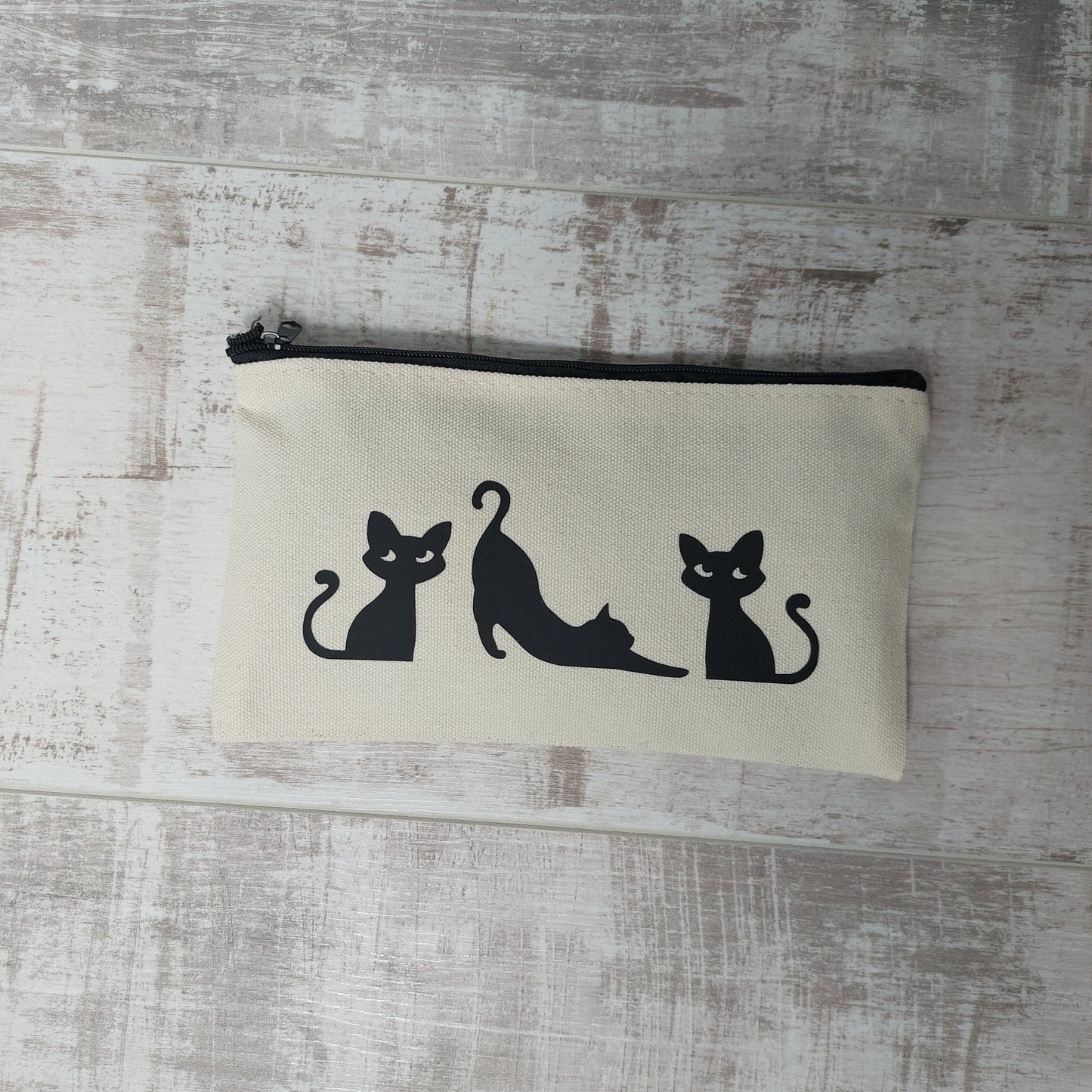 Black Cat Zip Pencil Case