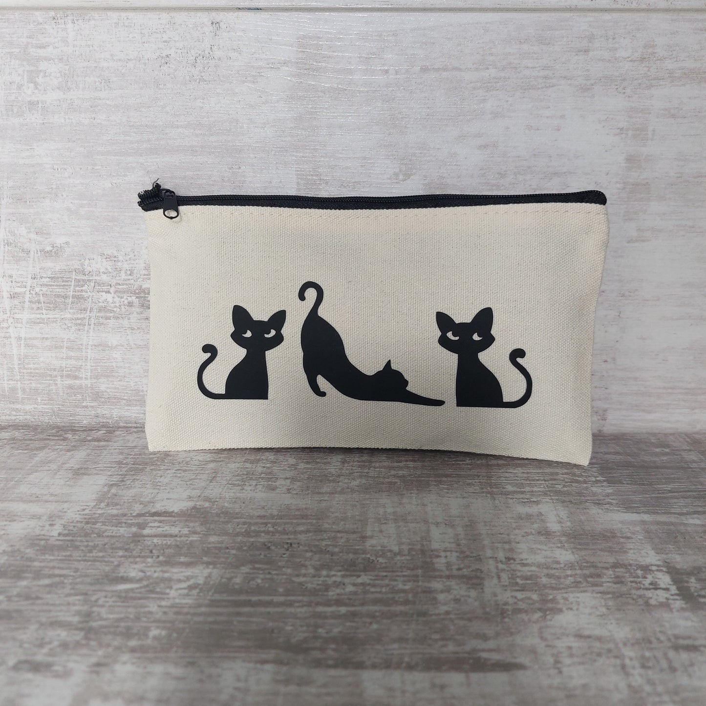 Black Cat Zip Pencil Case