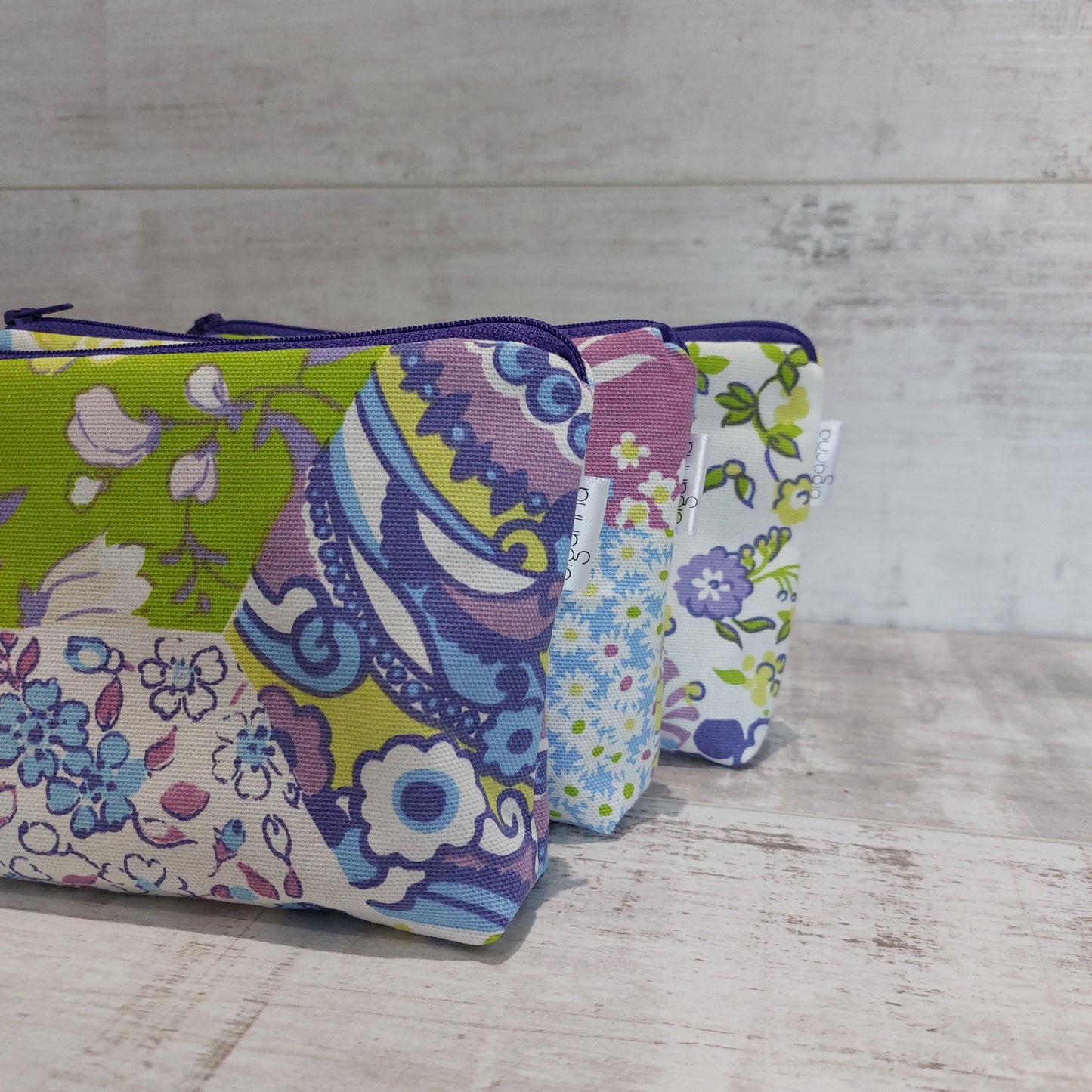 Patchwork Set of 2 Make Up Bags