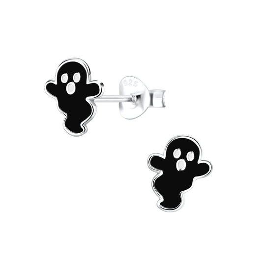 Enamel Sterling Silver Ghost Earrings - Autumn Accessories