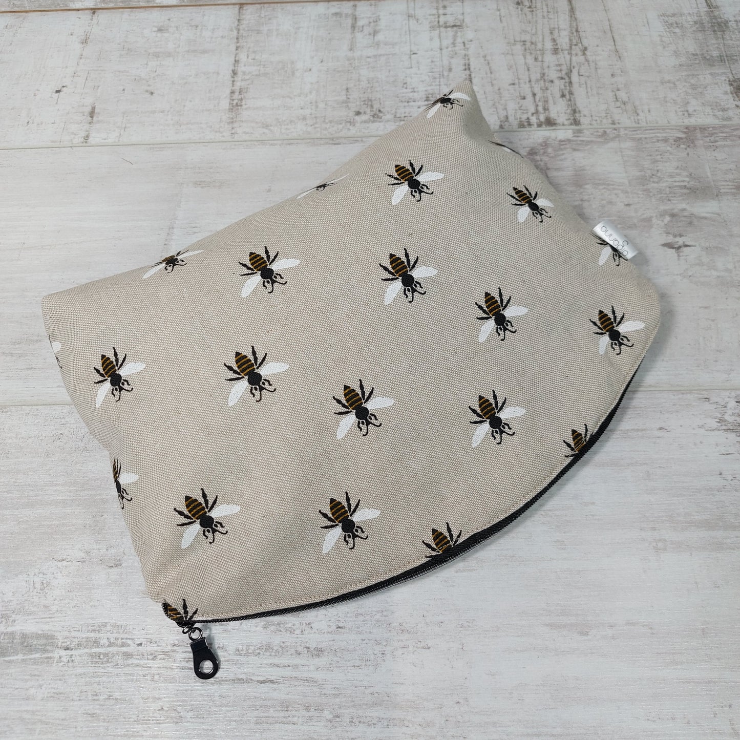 Large Bee Print Makeup Bag – Spacious with Honeycomb Lining