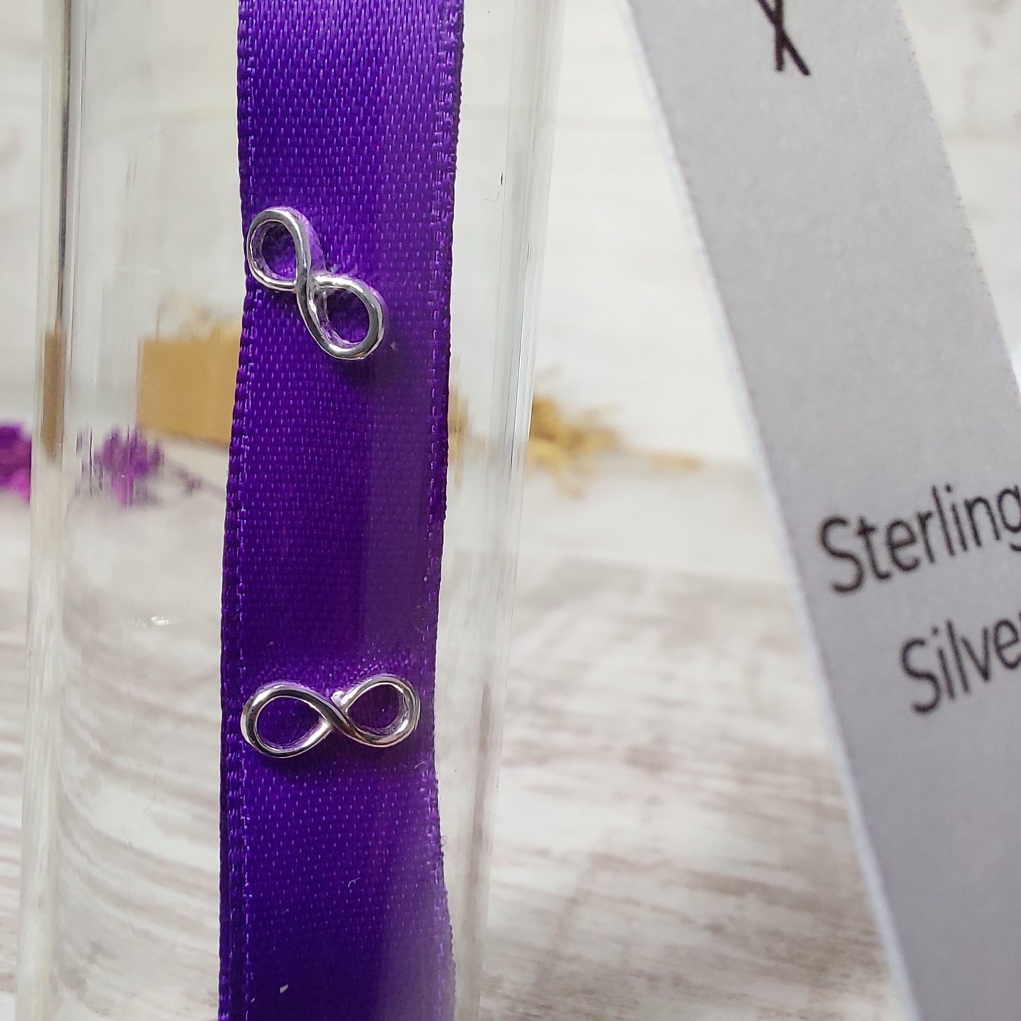 Infinity Sterling Silver Earrings in Gift Box