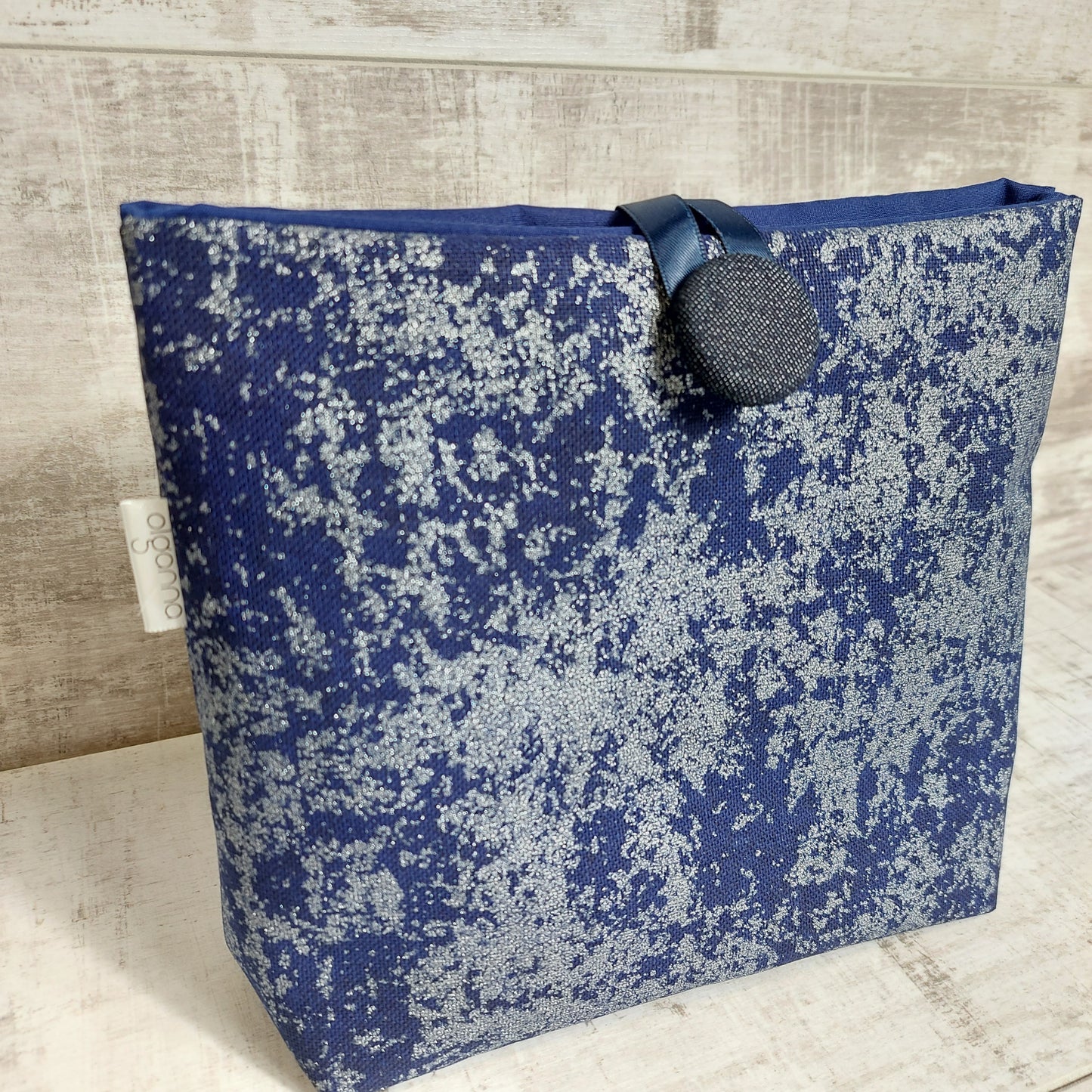 Pouch Bag in Navy and Pewter